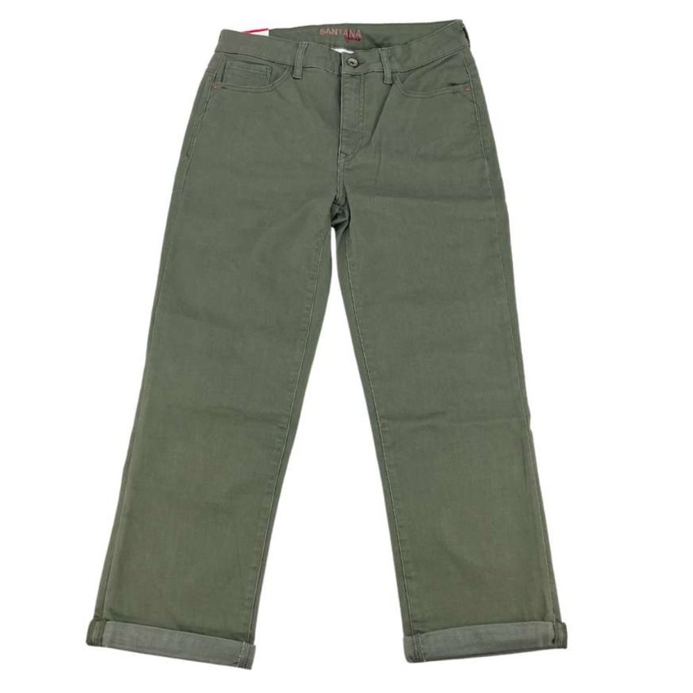 Santana Jeans | Women's Denim Capri Jeans | Mid-Rise |Green | Size 8 **NEW